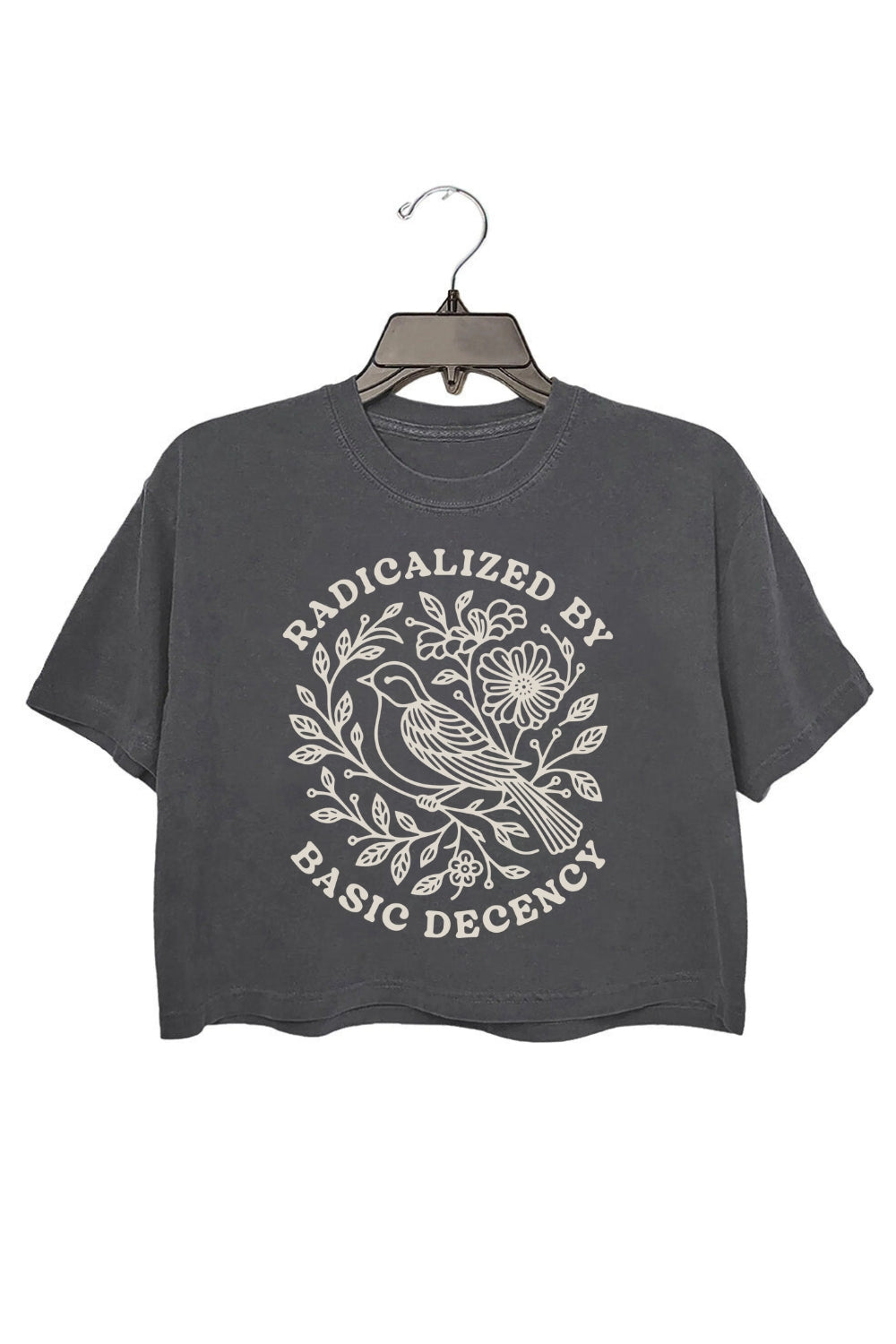 Radicalized by Basic Decency Bird Crop Tee For Women
