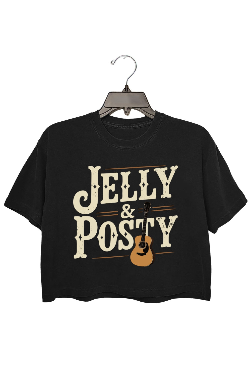 Jelly & Posty Retro Country Music Crop Tee For Women