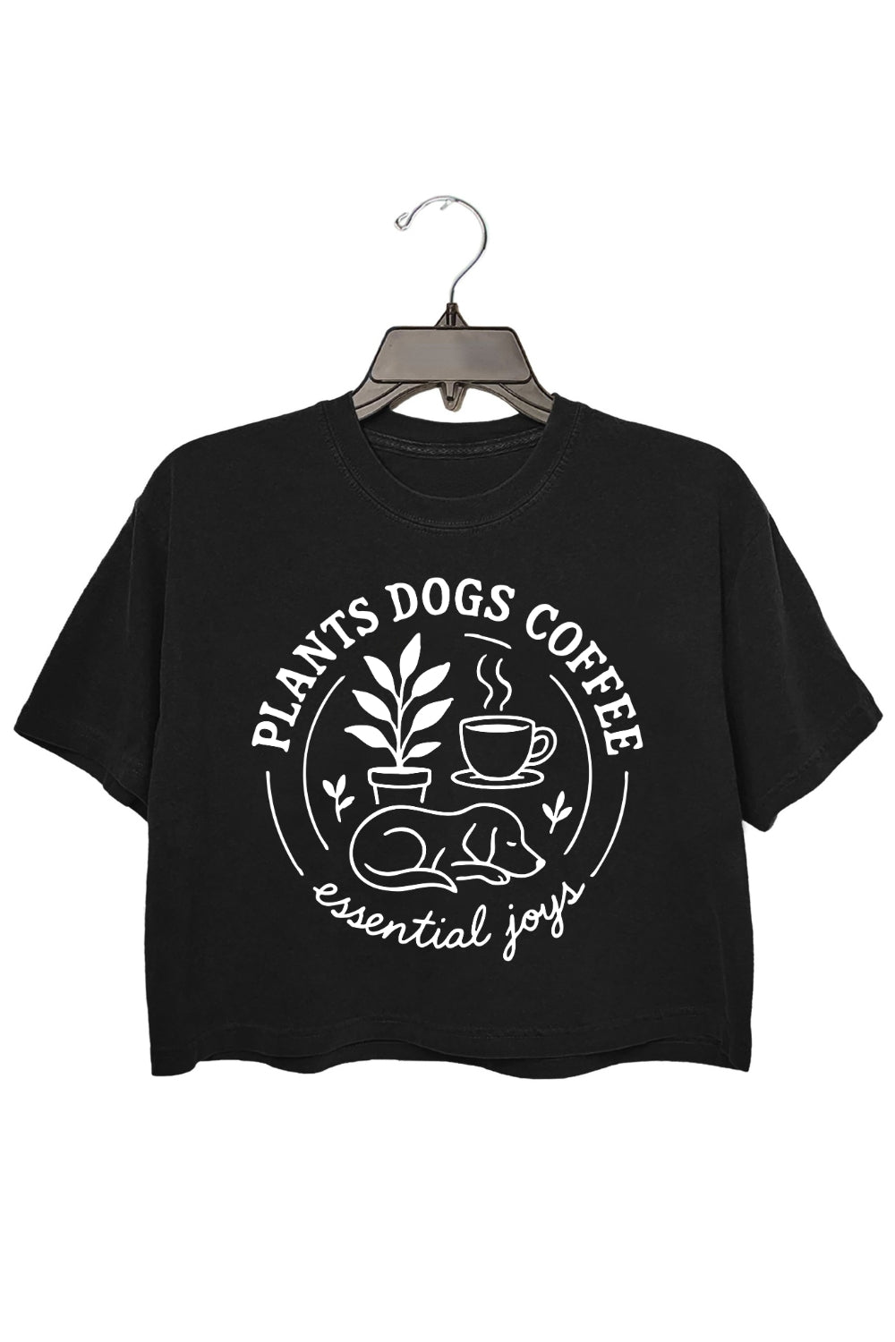 Plants Dogs Coffee Crop Top For Women