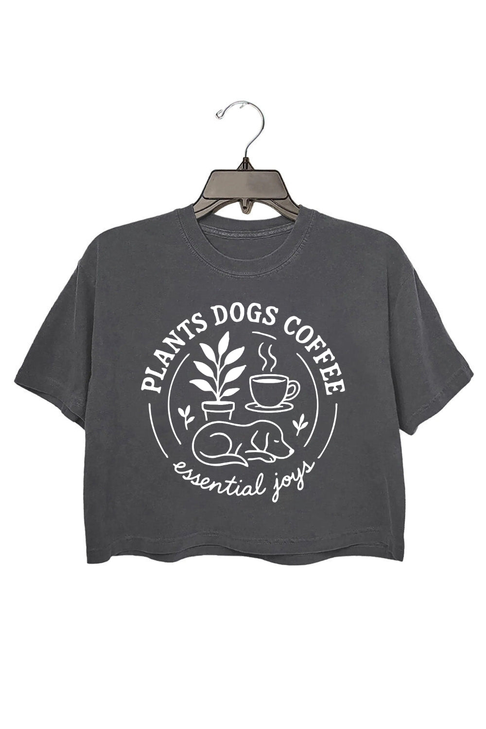 Plants Dogs Coffee Crop Top For Women