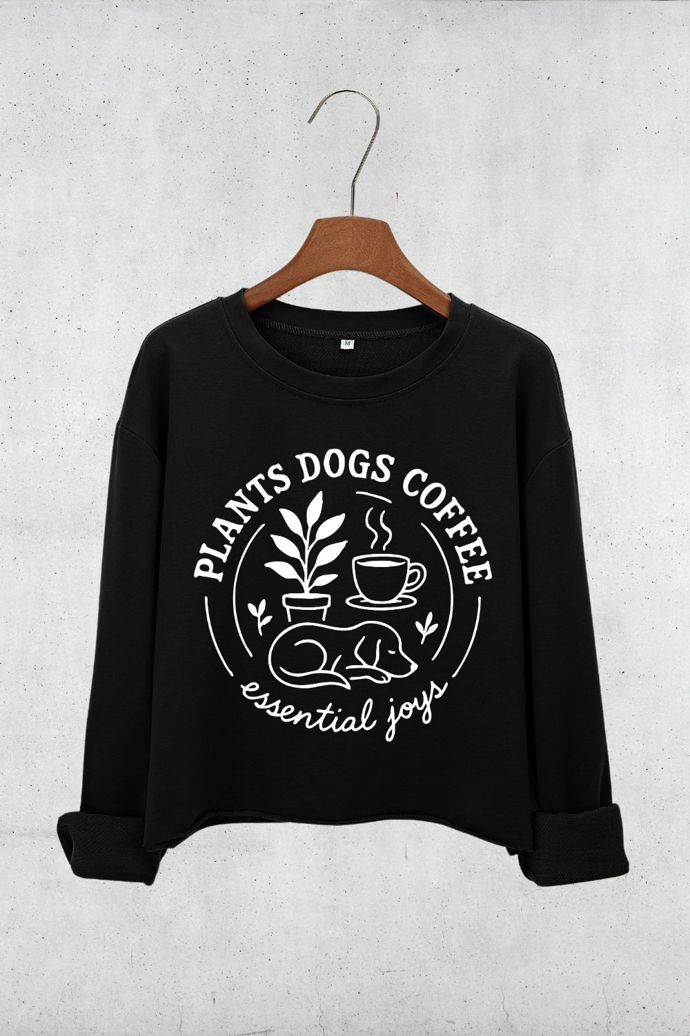 Plants Dogs Coffee Crop Sweatshirt For Women