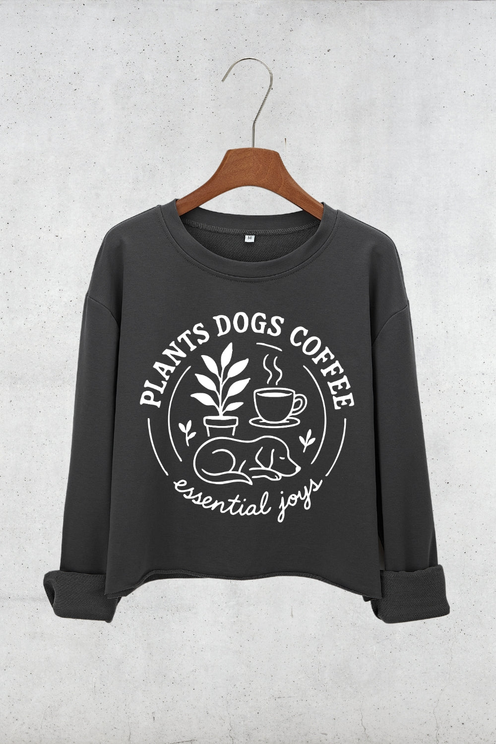 Plants Dogs Coffee Crop Sweatshirt For Women