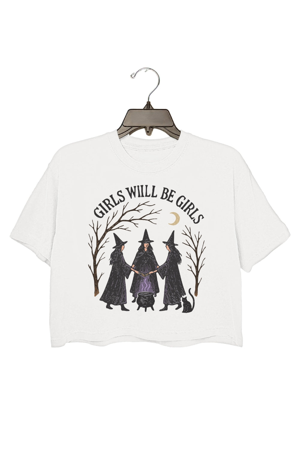 Girls Will Be Girls Spooky Witchcraft Crop Top For Women