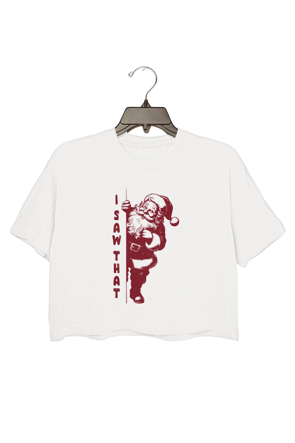 I Saw That Santa Christmas Crop Top For Women