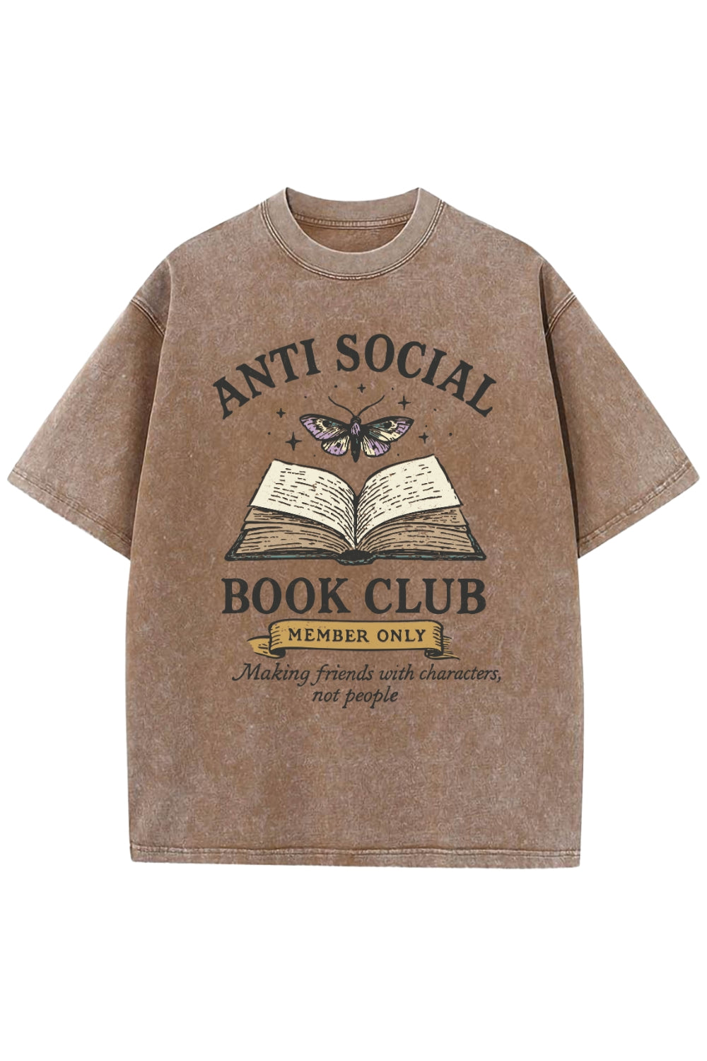 Anti Social Book Club Vintage Washed Tee