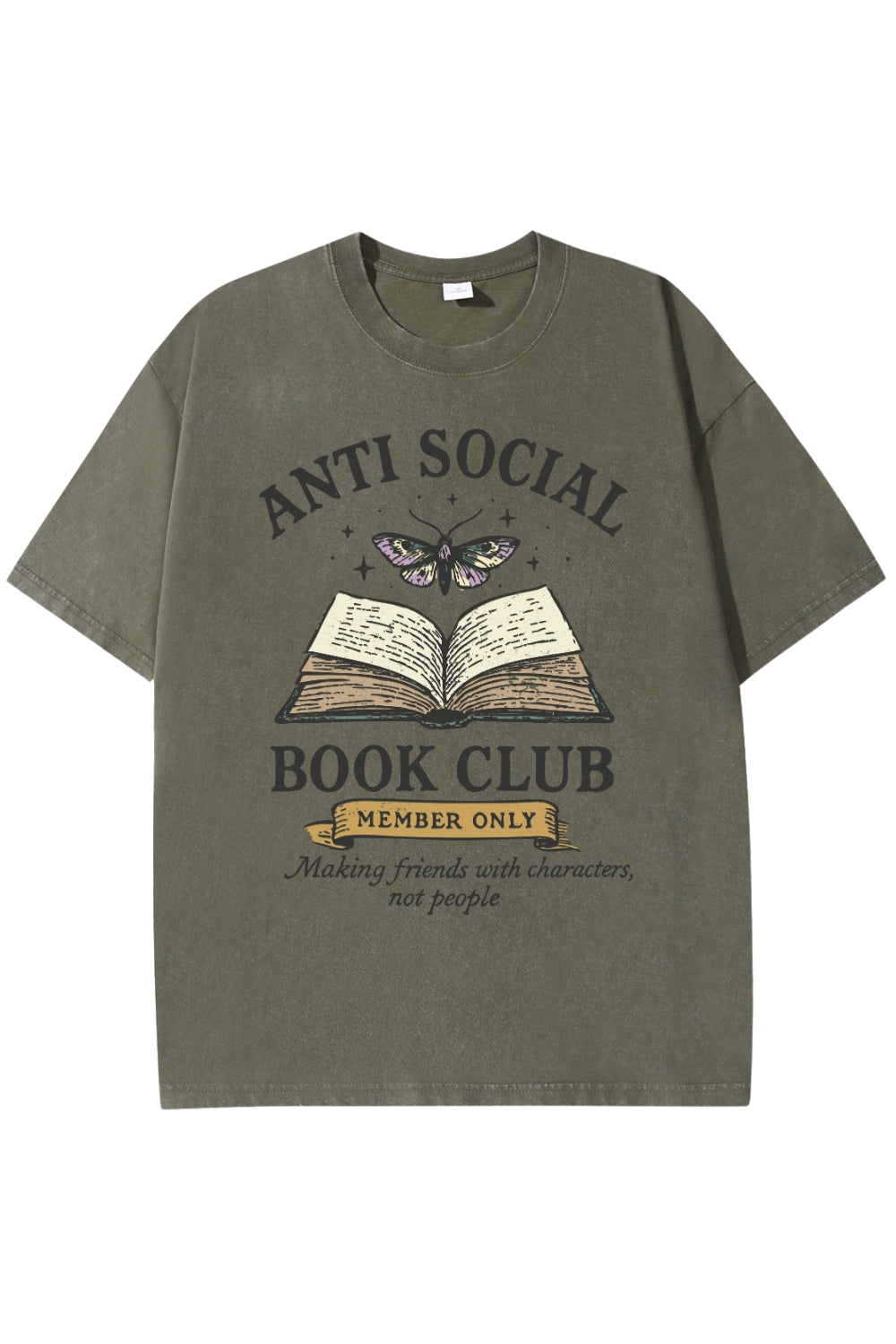 Anti Social Book Club Vintage Washed Tee