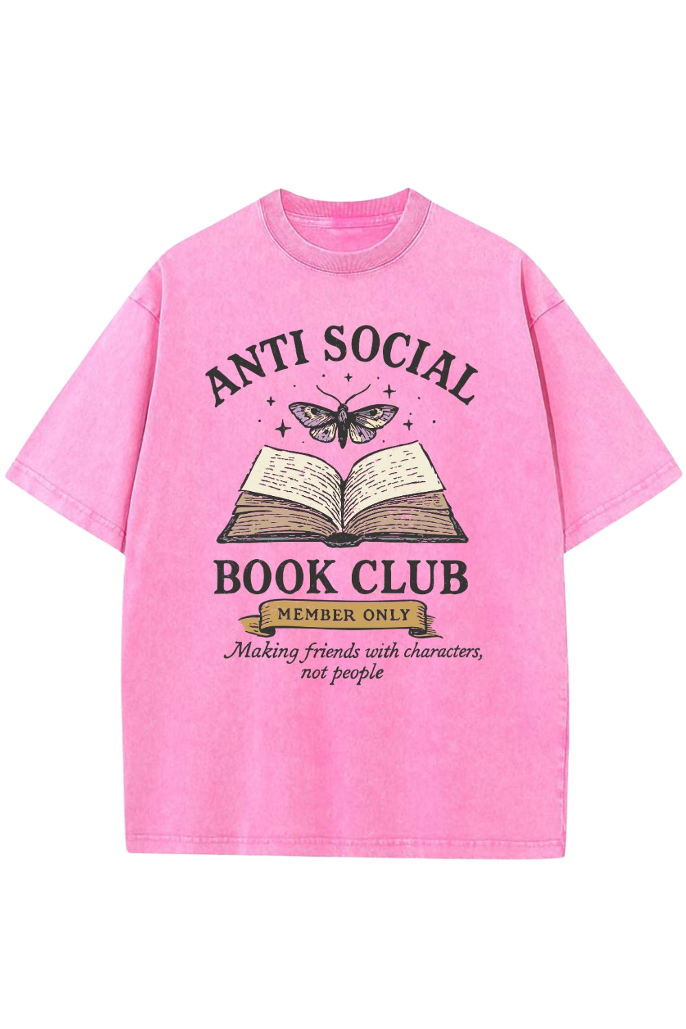 Anti Social Book Club Vintage Washed Tee