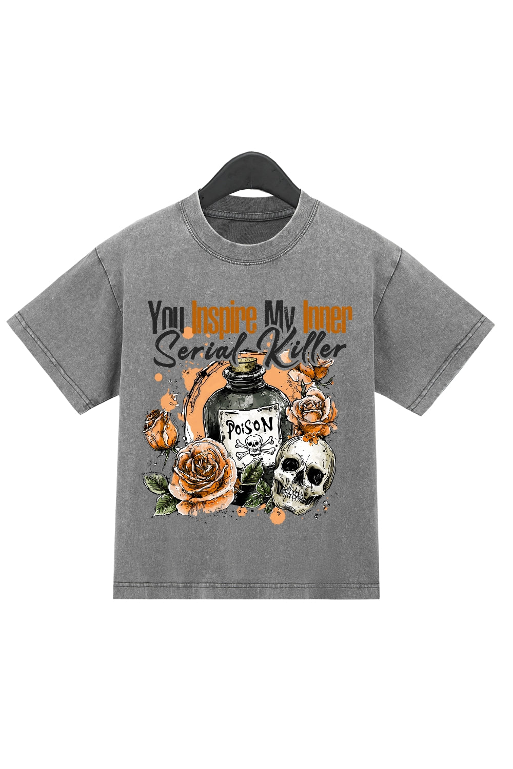 You Inspire My Inner Serial Killer Dark Humor Washed Crop Top For Women