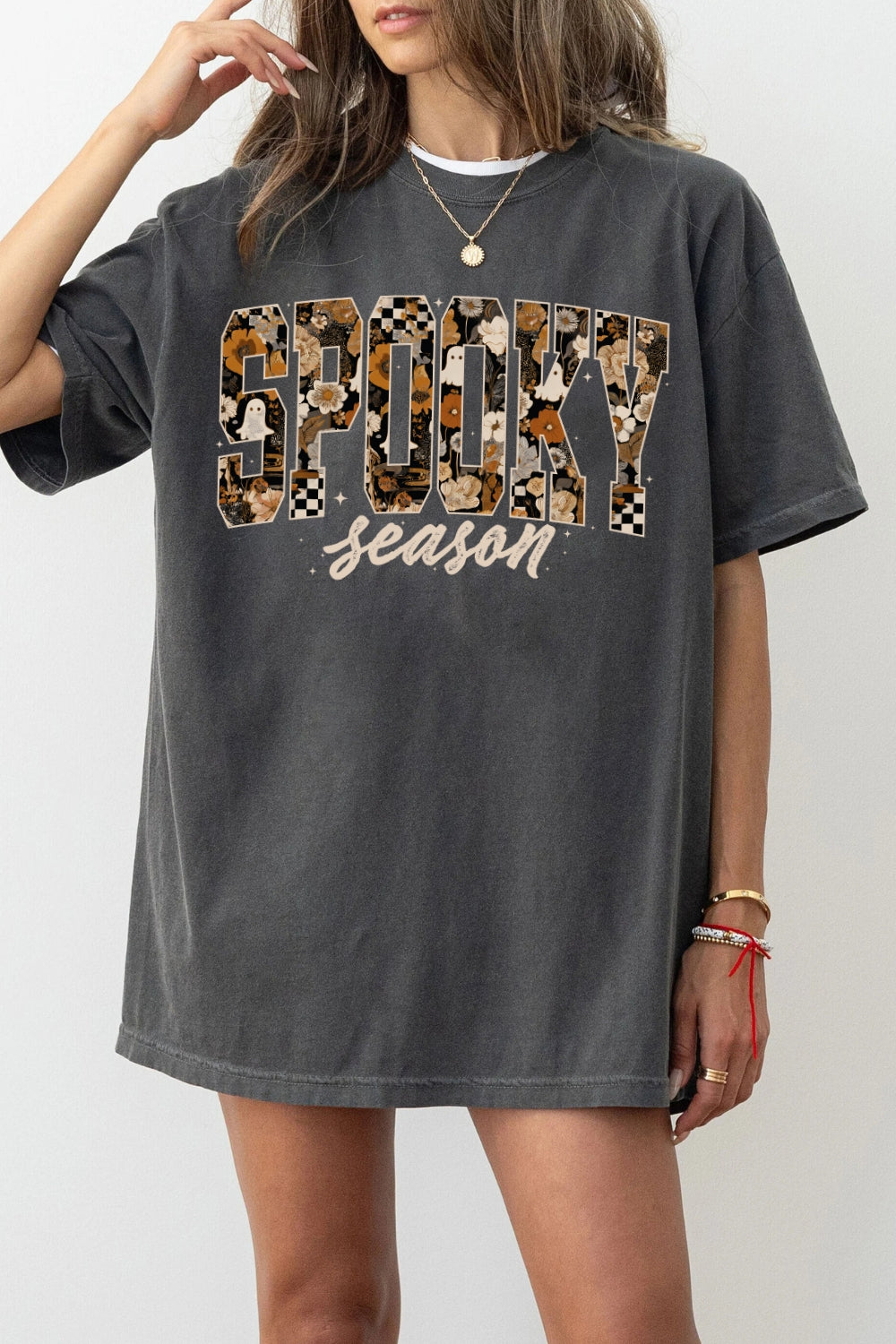 Spooky Season Fall pumpkin Sublimation Tee For Women