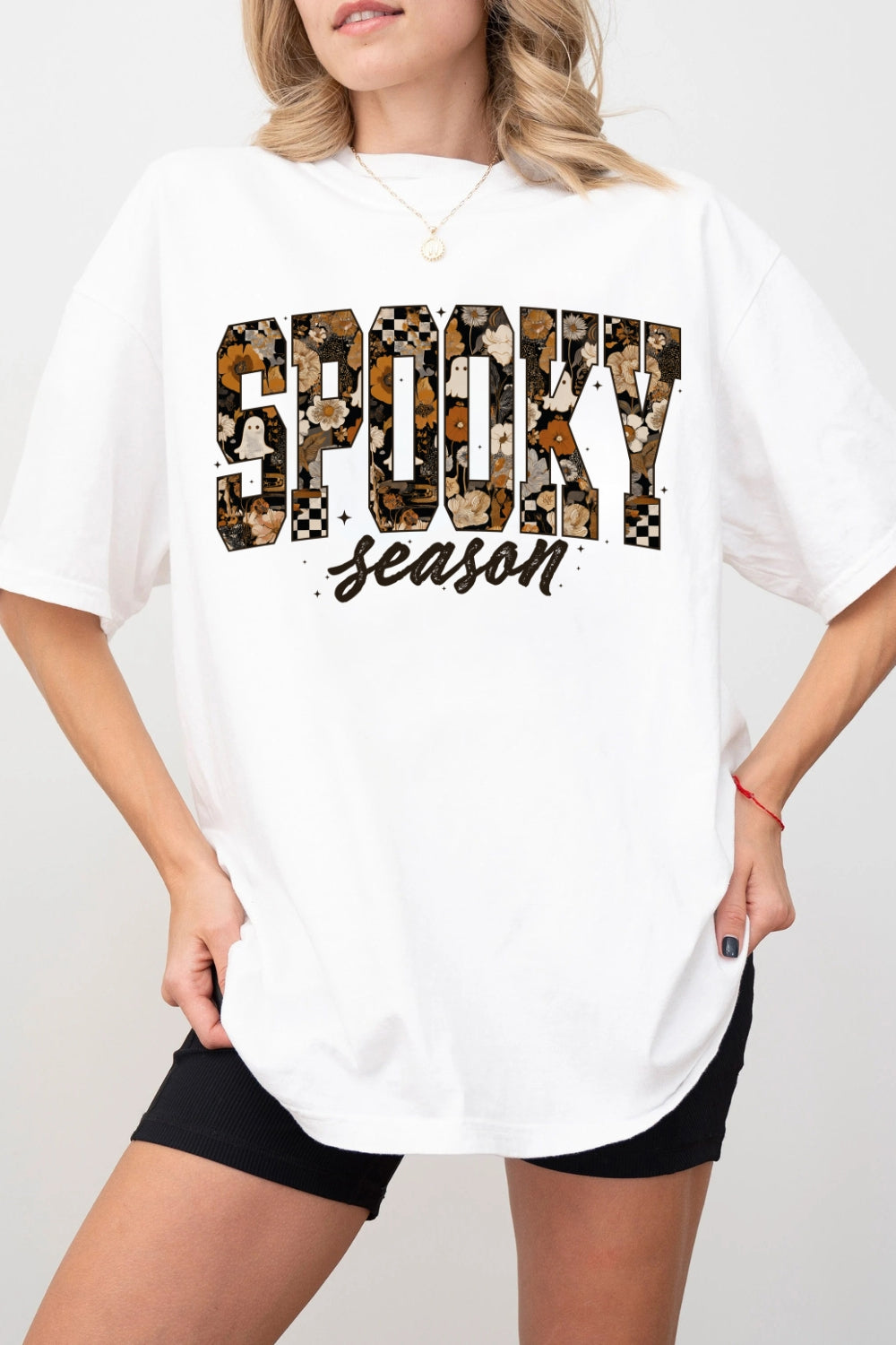 Spooky Season Fall pumpkin Sublimation Tee For Women