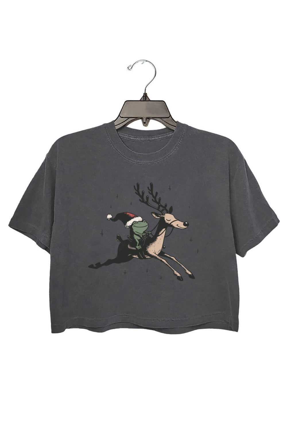 Funny Christmas Frog Crop Top For Women