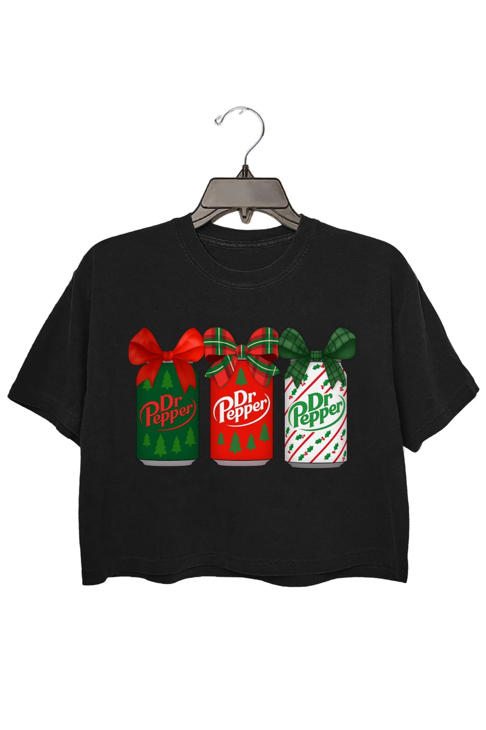 Trendy Christmas Soda Can Crop Top For Women