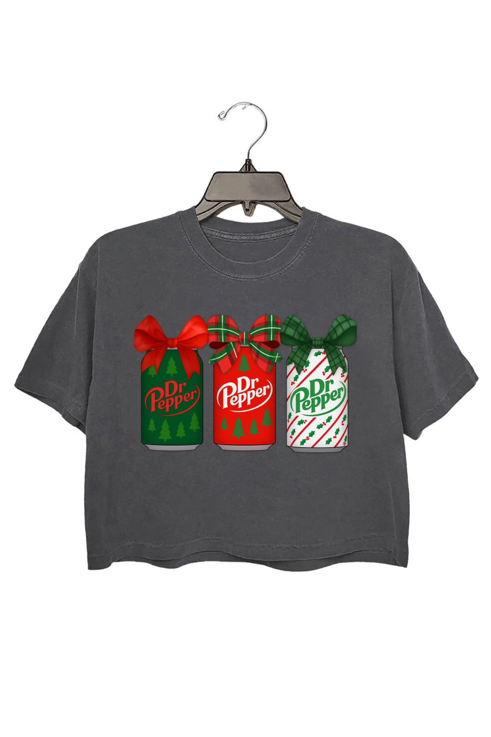 Trendy Christmas Soda Can Crop Top For Women