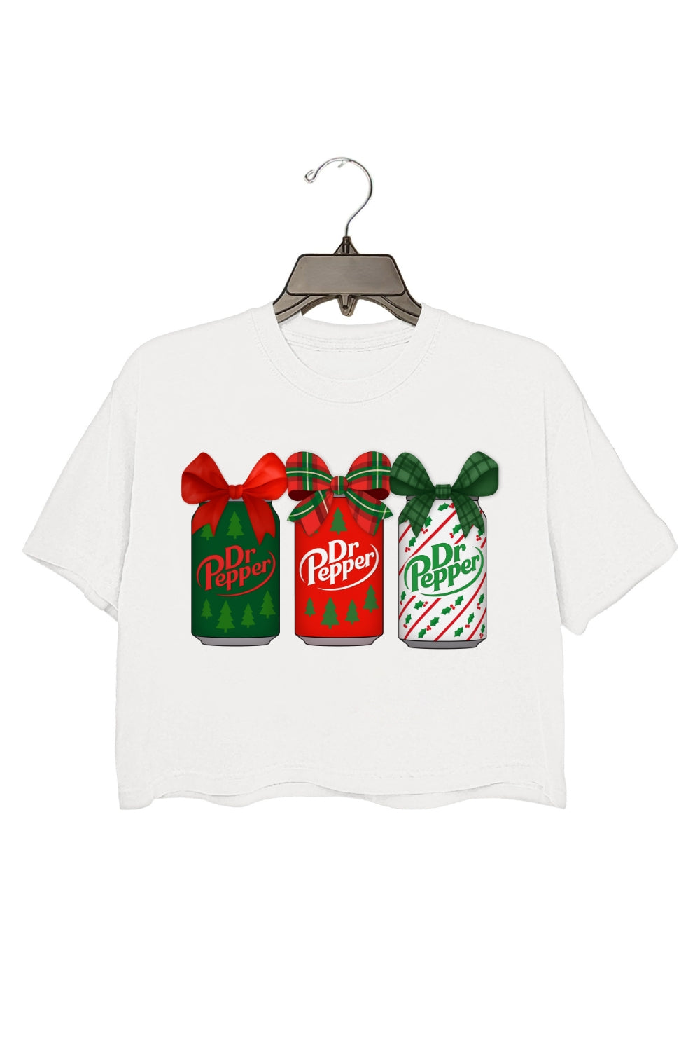 Trendy Christmas Soda Can Crop Top For Women