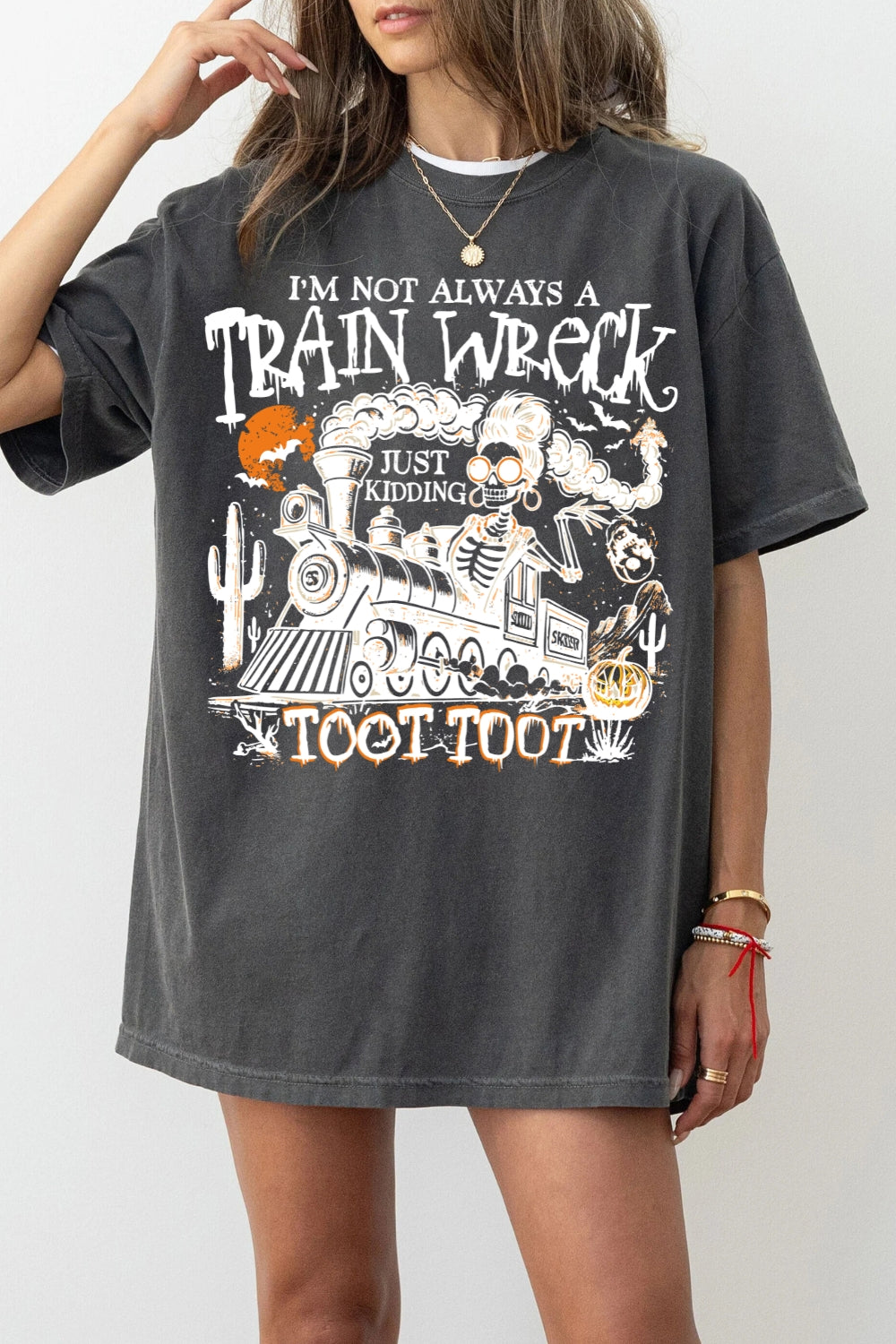 I’m Not Always A Train Wreck Just Kidding Halloween Tee For Women
