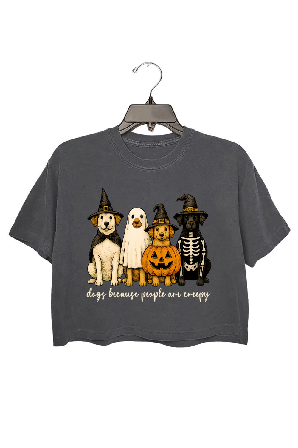 Dogs Because People Are Creepy Crop Top For Women