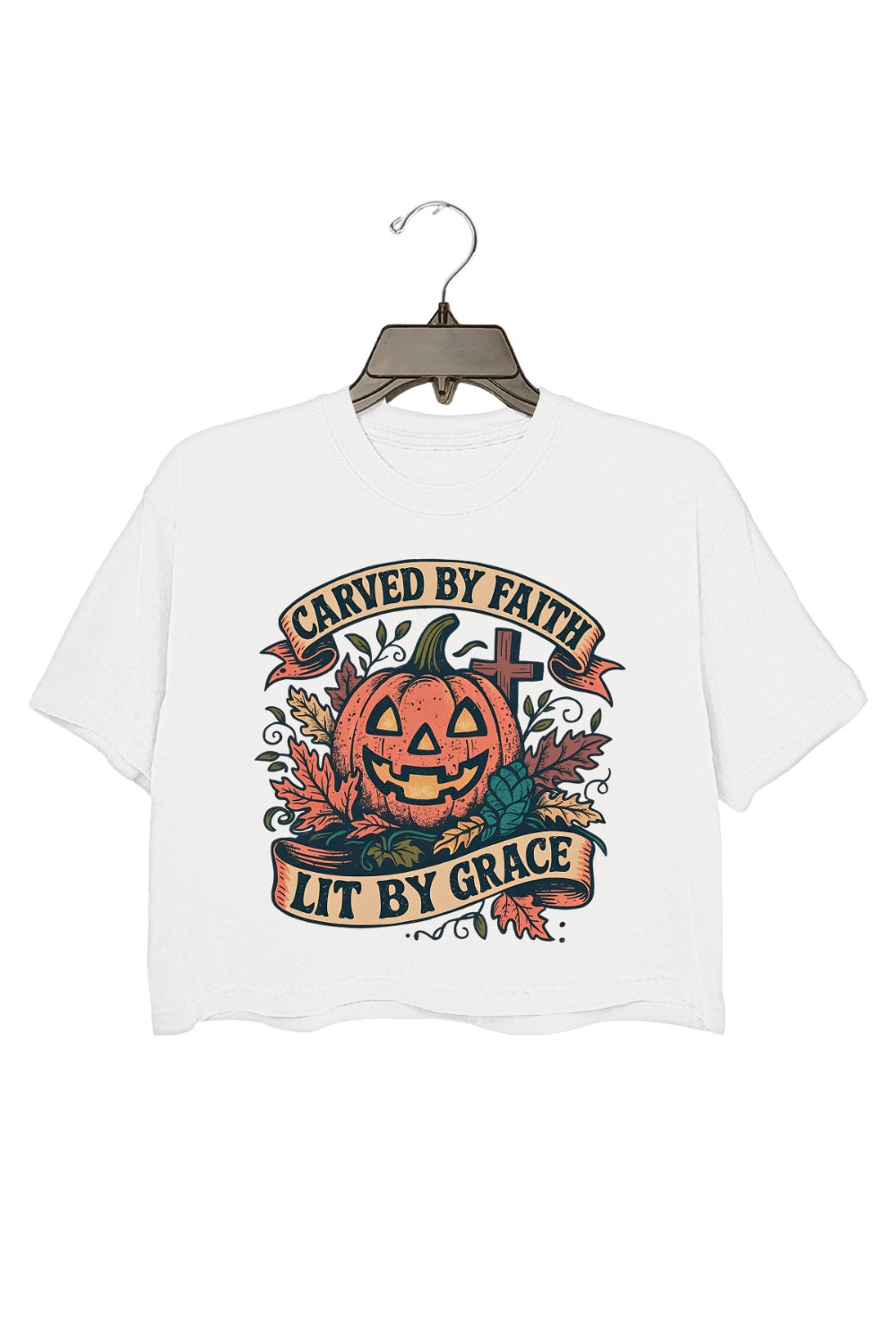 Carved By Faith Lit By Grace Crop Top For Women
