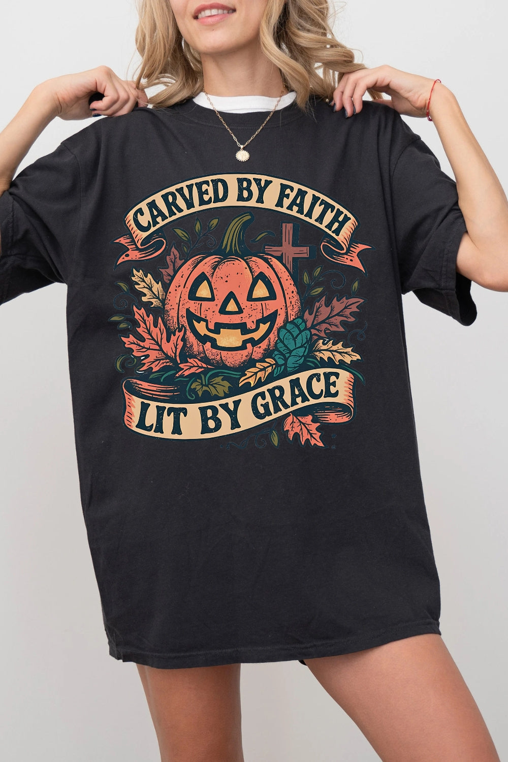 Carved By Faith Lit By Grace Tee For Women