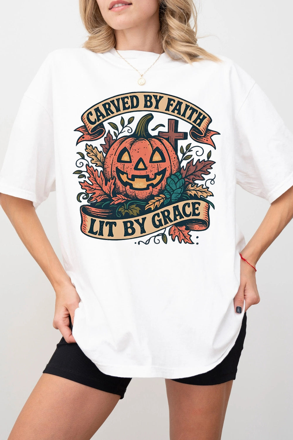 Carved By Faith Lit By Grace Tee For Women