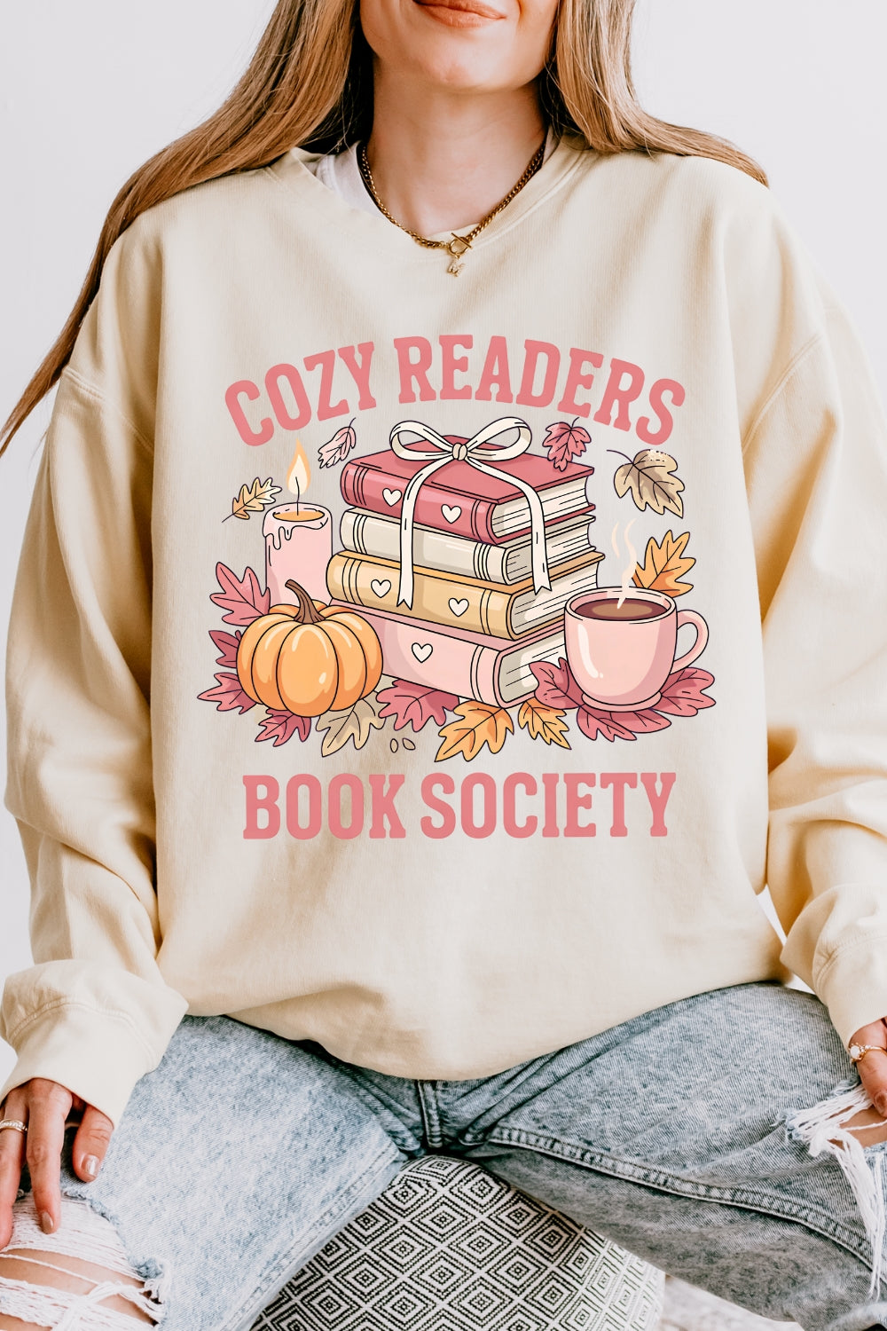 Cozy Readers Book Society Sweatshirt For Women