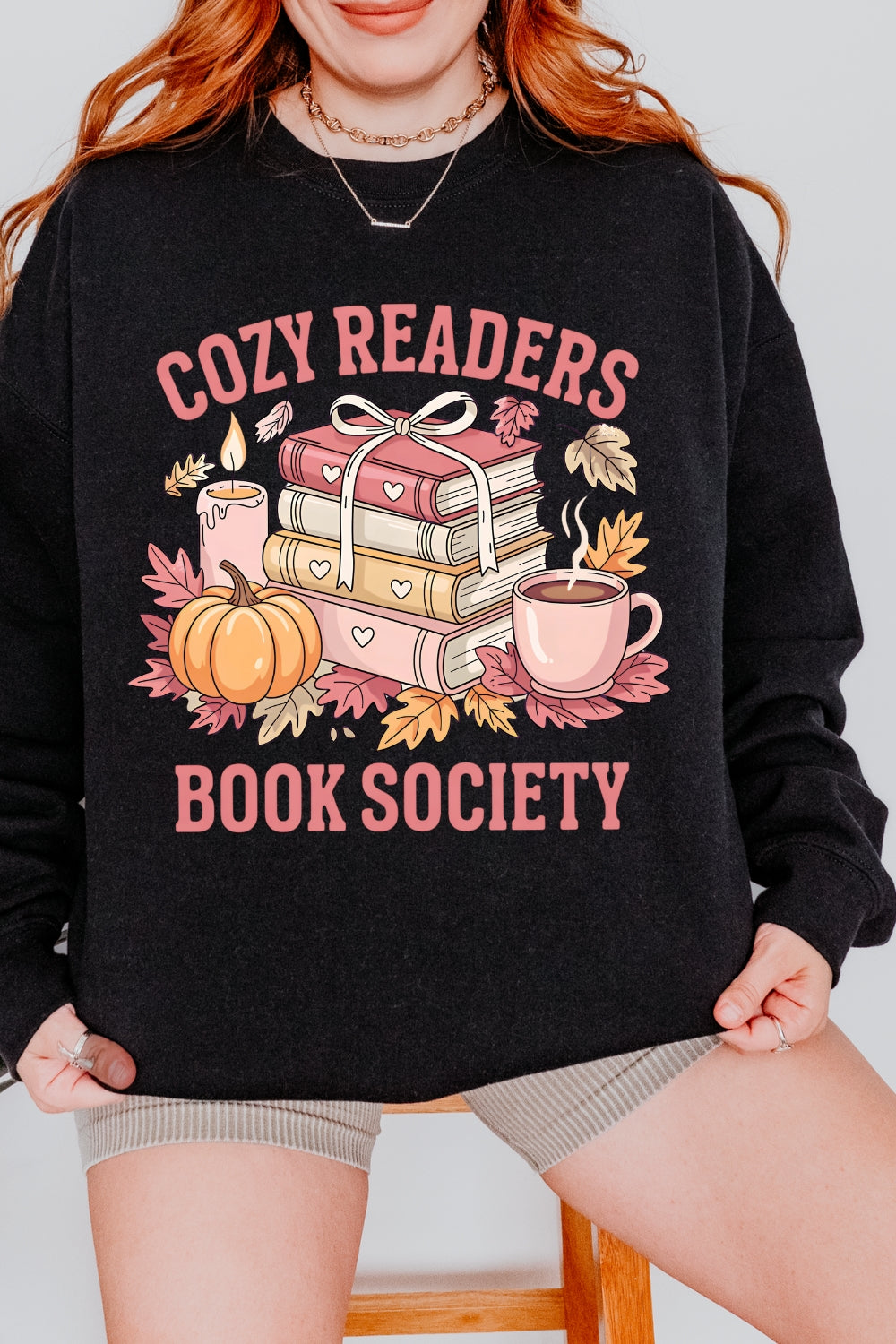 Cozy Readers Book Society Sweatshirt For Women