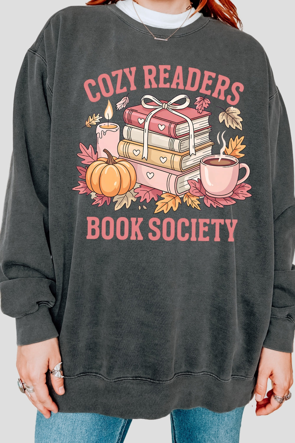 Cozy Readers Book Society Sweatshirt For Women