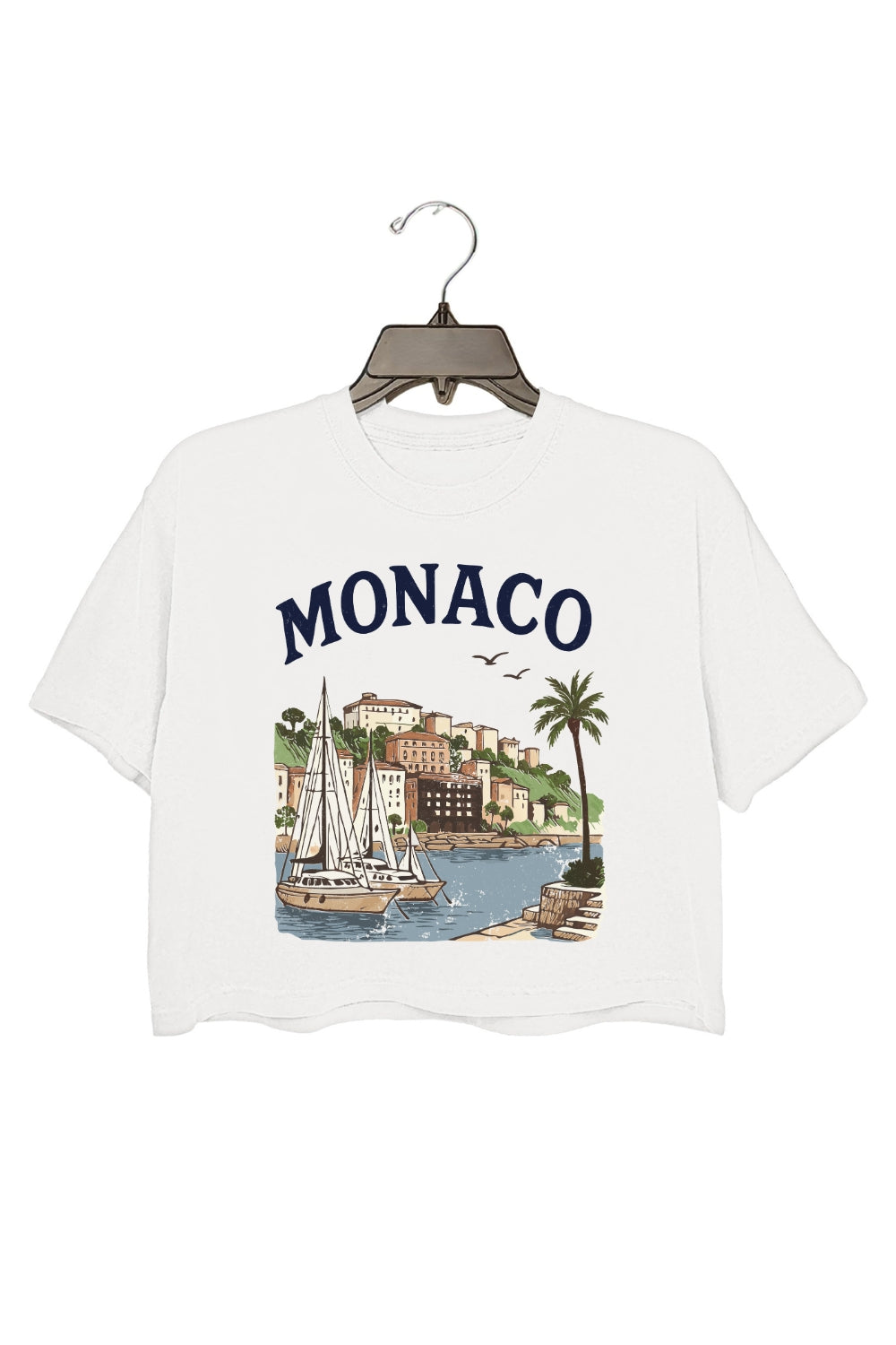 Monaco Vintage Sailing Crop Top For Women
