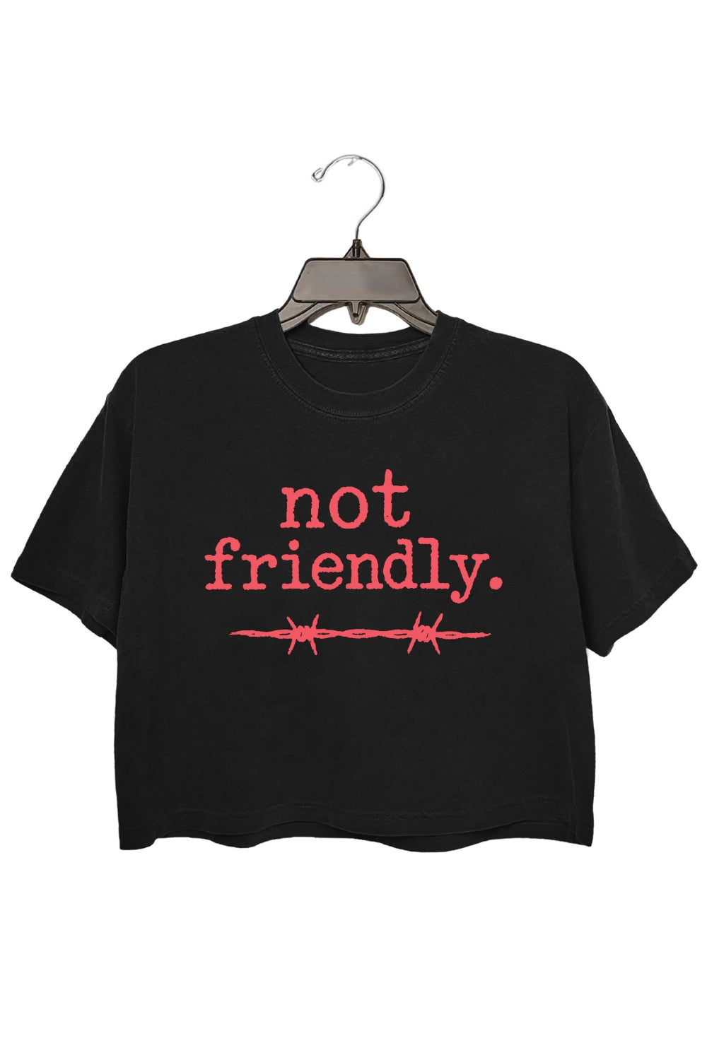 Not Friendly Barbed Wire Crop Top For Women