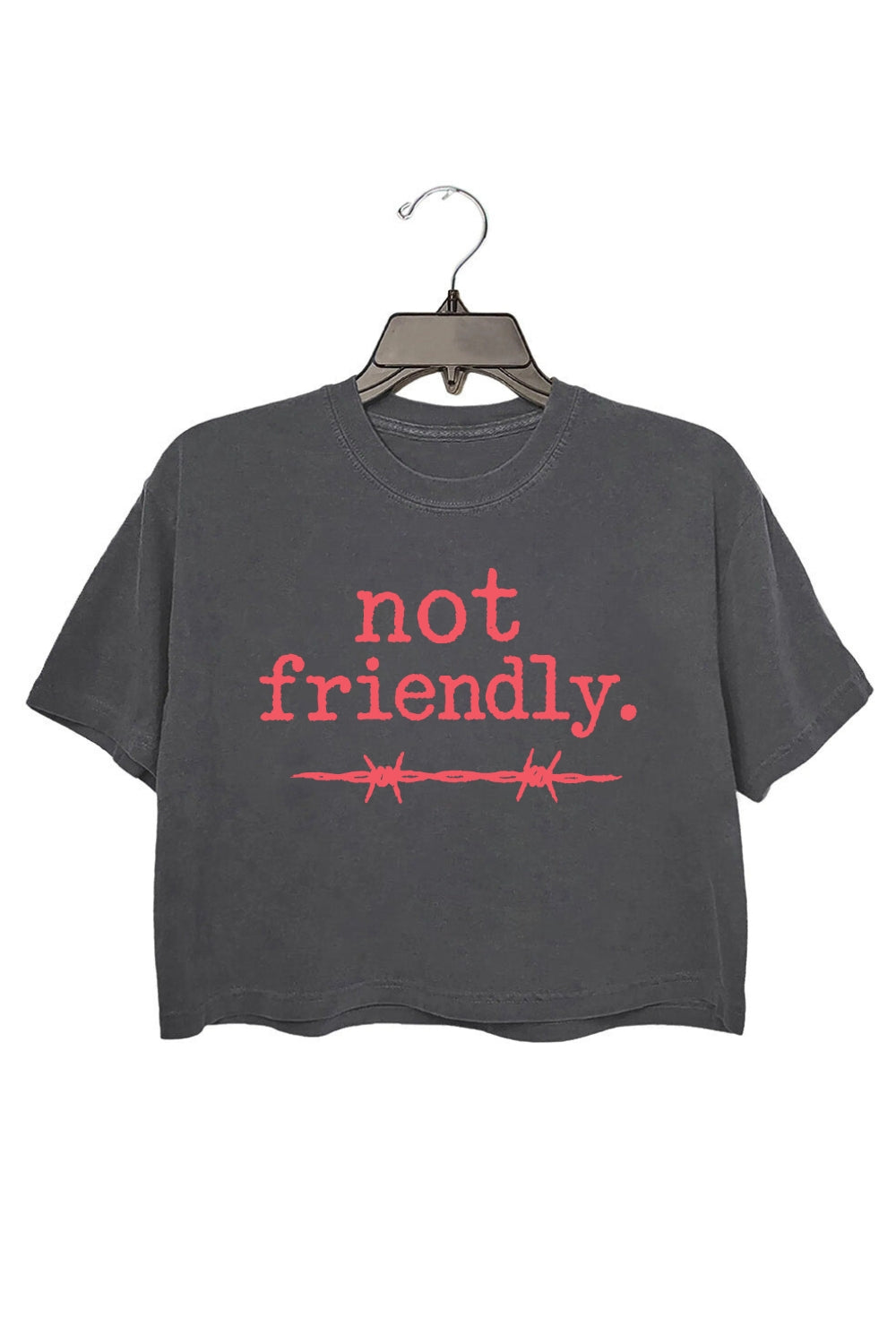 Not Friendly Barbed Wire Crop Top For Women