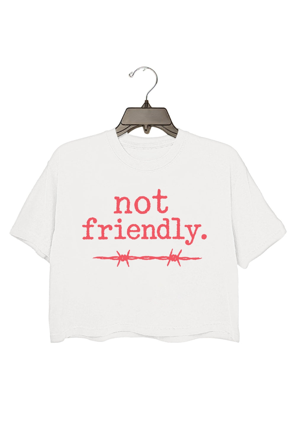 Not Friendly Barbed Wire Crop Top For Women