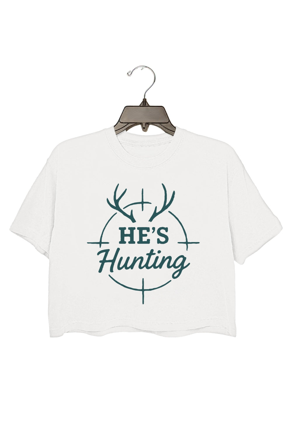 He’s Hunting Deer Hunting Crop Top For Women