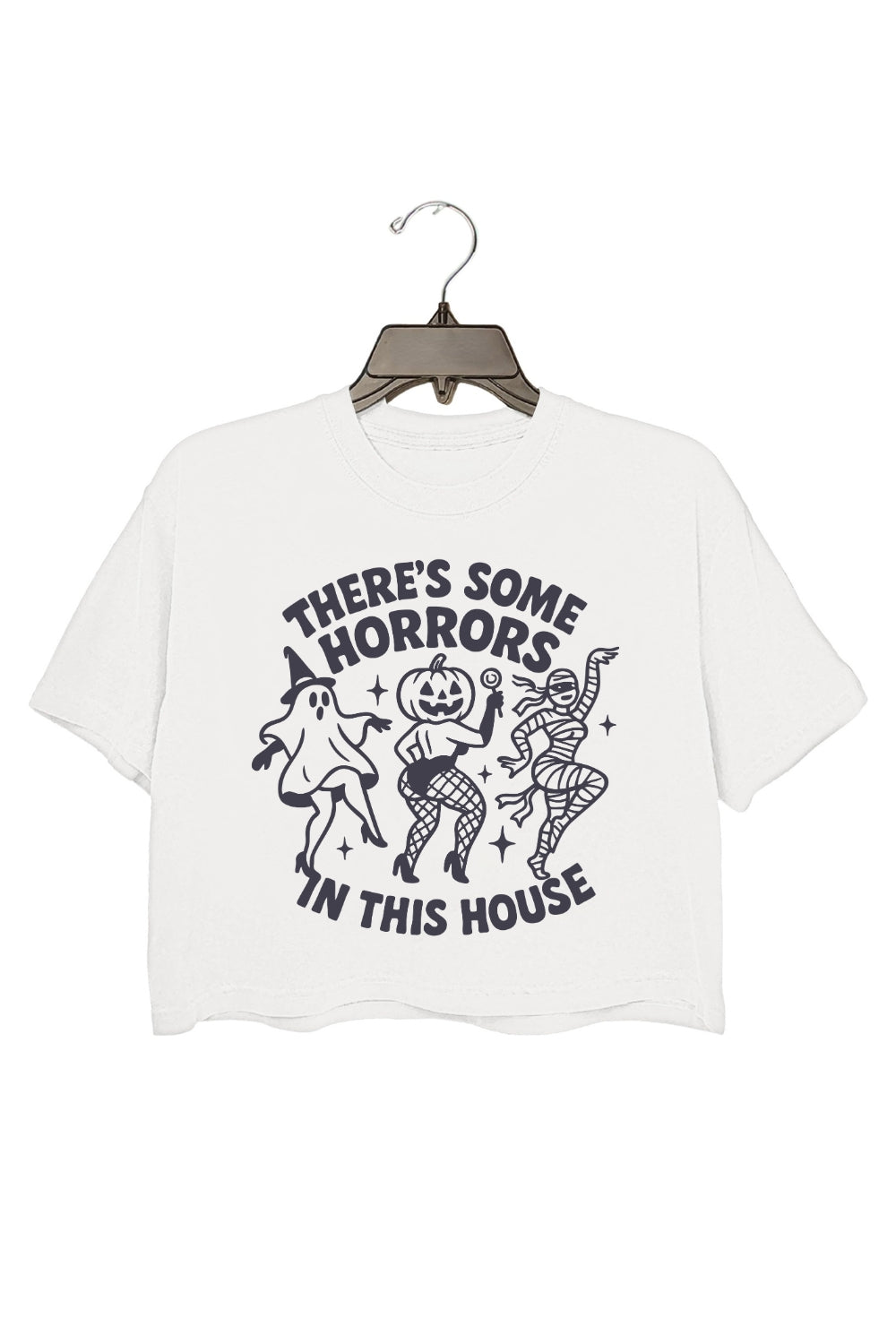 There's Some Horrors In This House Halloween Crop Top For Women