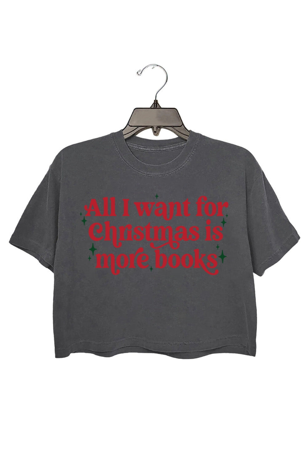 All I Want For Christmas Is More Books Bookish Crop Top For Women