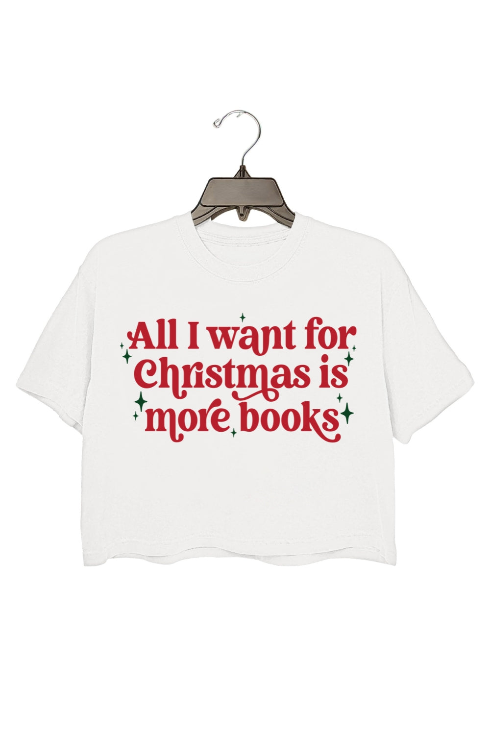 All I Want For Christmas Is More Books Bookish Crop Top For Women
