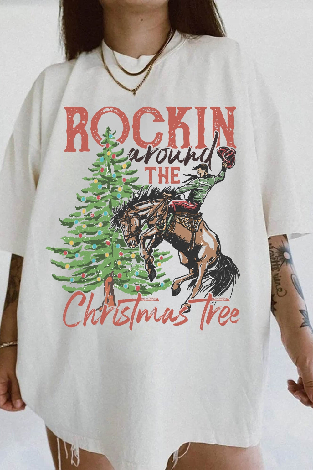 Rockin Around The Christmas Tree Tee For Women