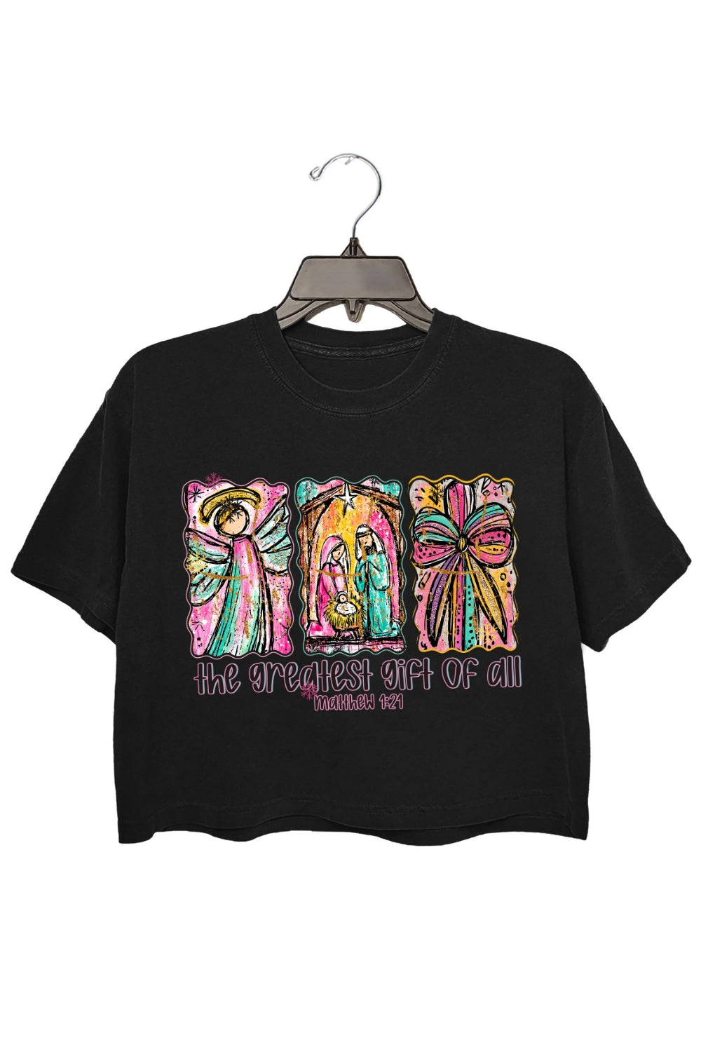 The Greatest Gift Of All Faith Christmas Crop Top For Women