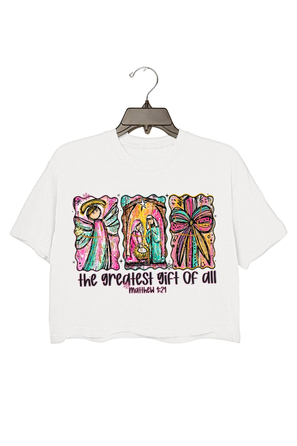 The Greatest Gift Of All Faith Christmas Crop Top For Women