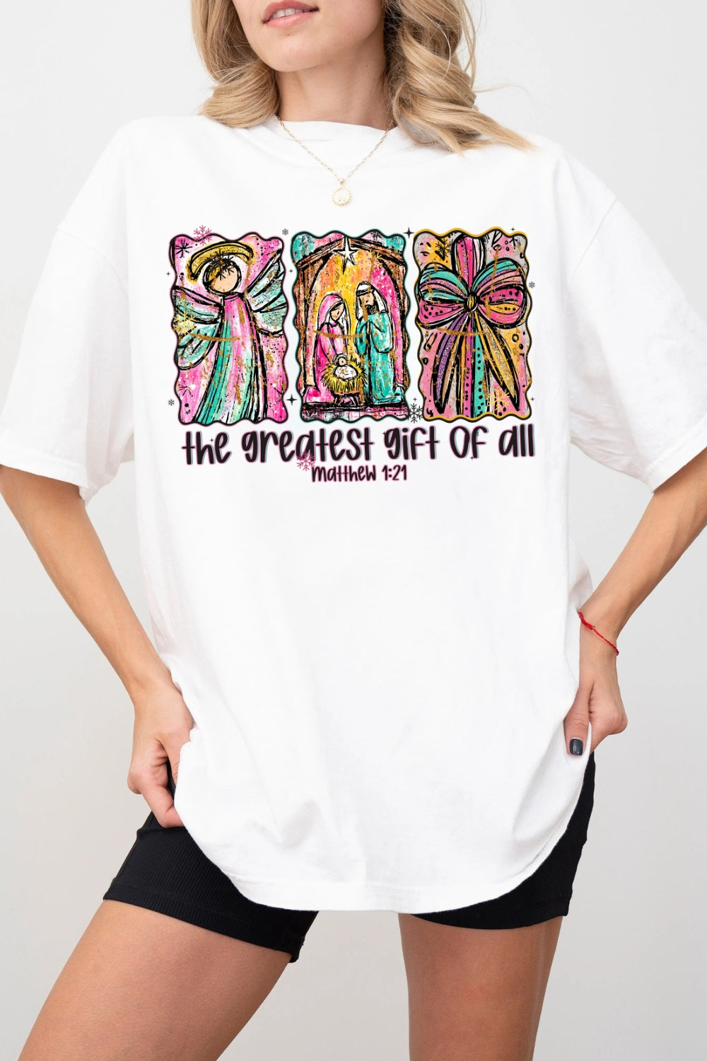 The Greatest Gift Of All Faith Christmas Tee For Women