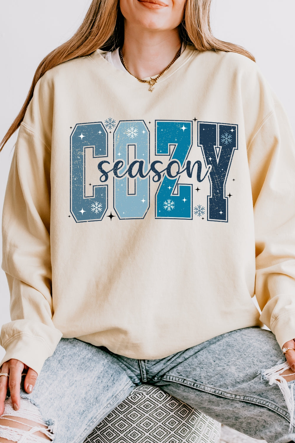 Cozy Season Winter Vibes Sweatshirt For Women