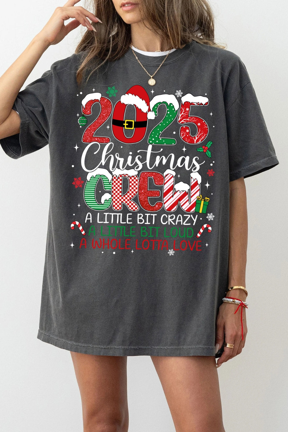 Christmas Crew Family Christmas 2025 Tee For Women