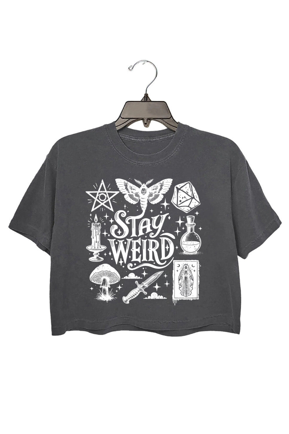 Stay Weird Witchy Vibes Gothic Crop Top For Women