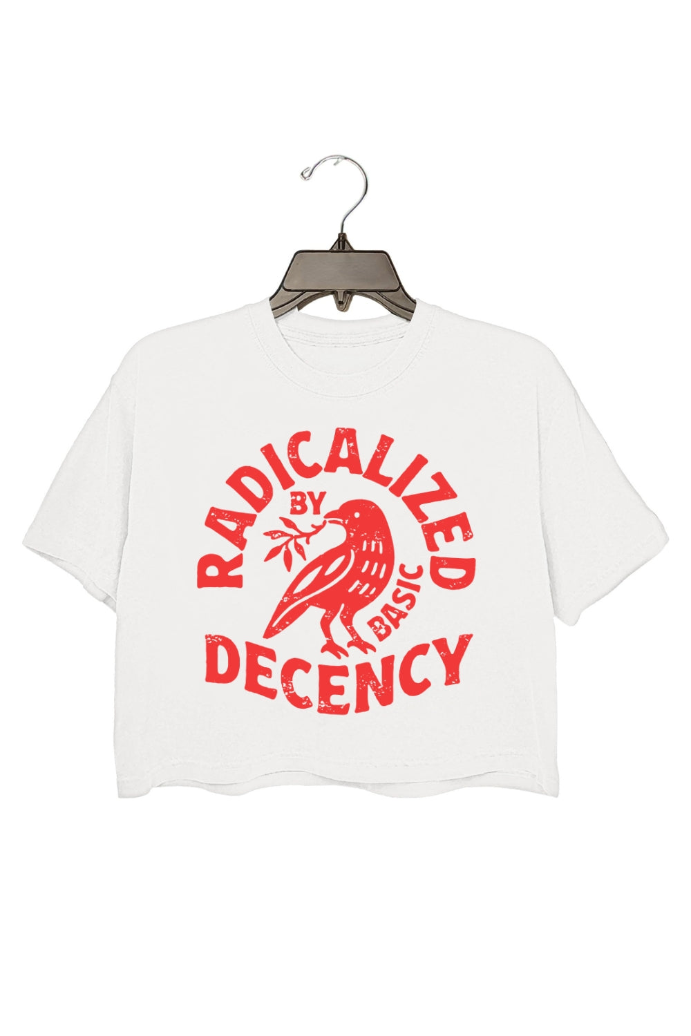 Radicalized By Basic Decency Liberal Crop Top For Women
