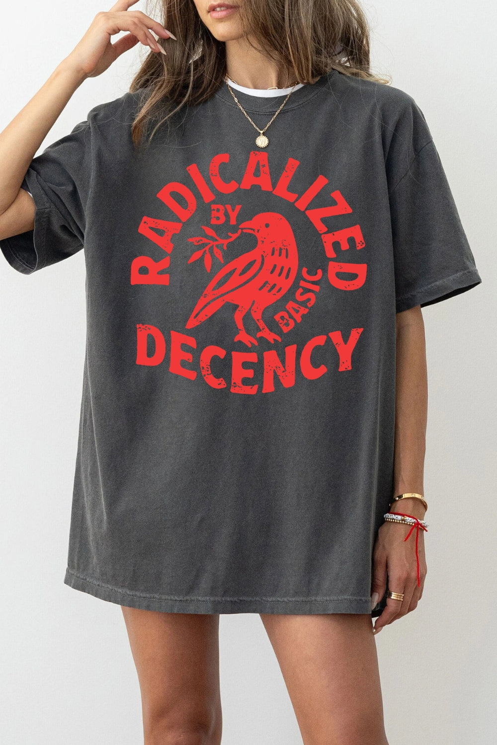 Radicalized By Basic Decency Liberal Tee For Women