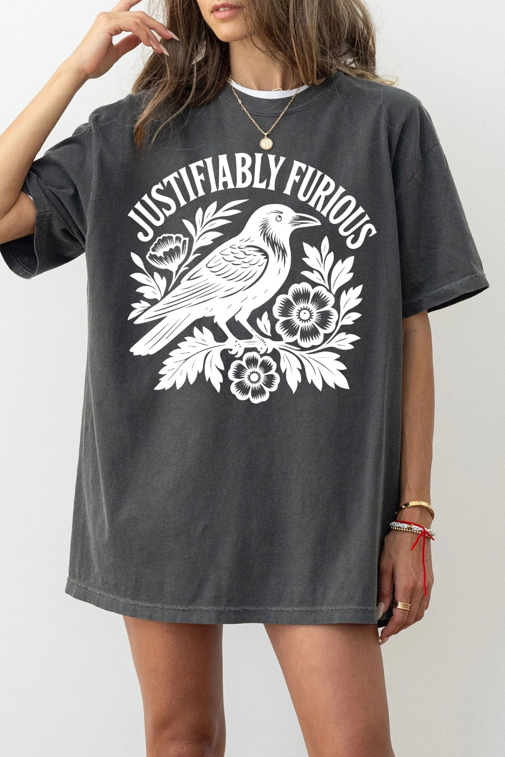 Justifiably Furious Raven Feminist Tee For Women