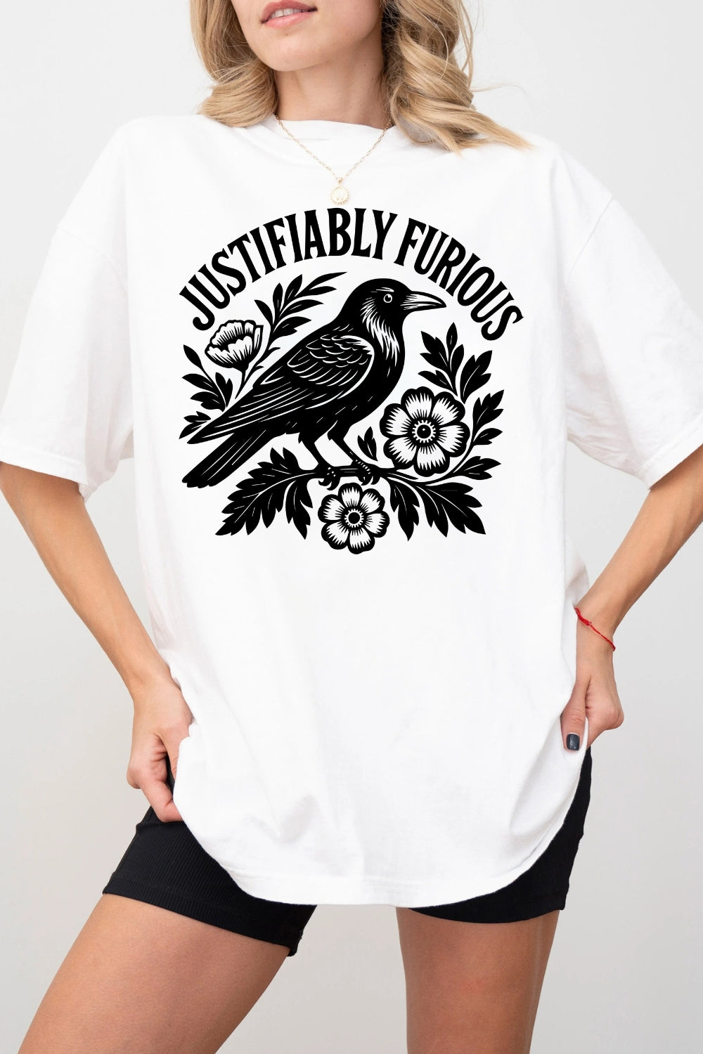 Justifiably Furious Raven Feminist Tee For Women