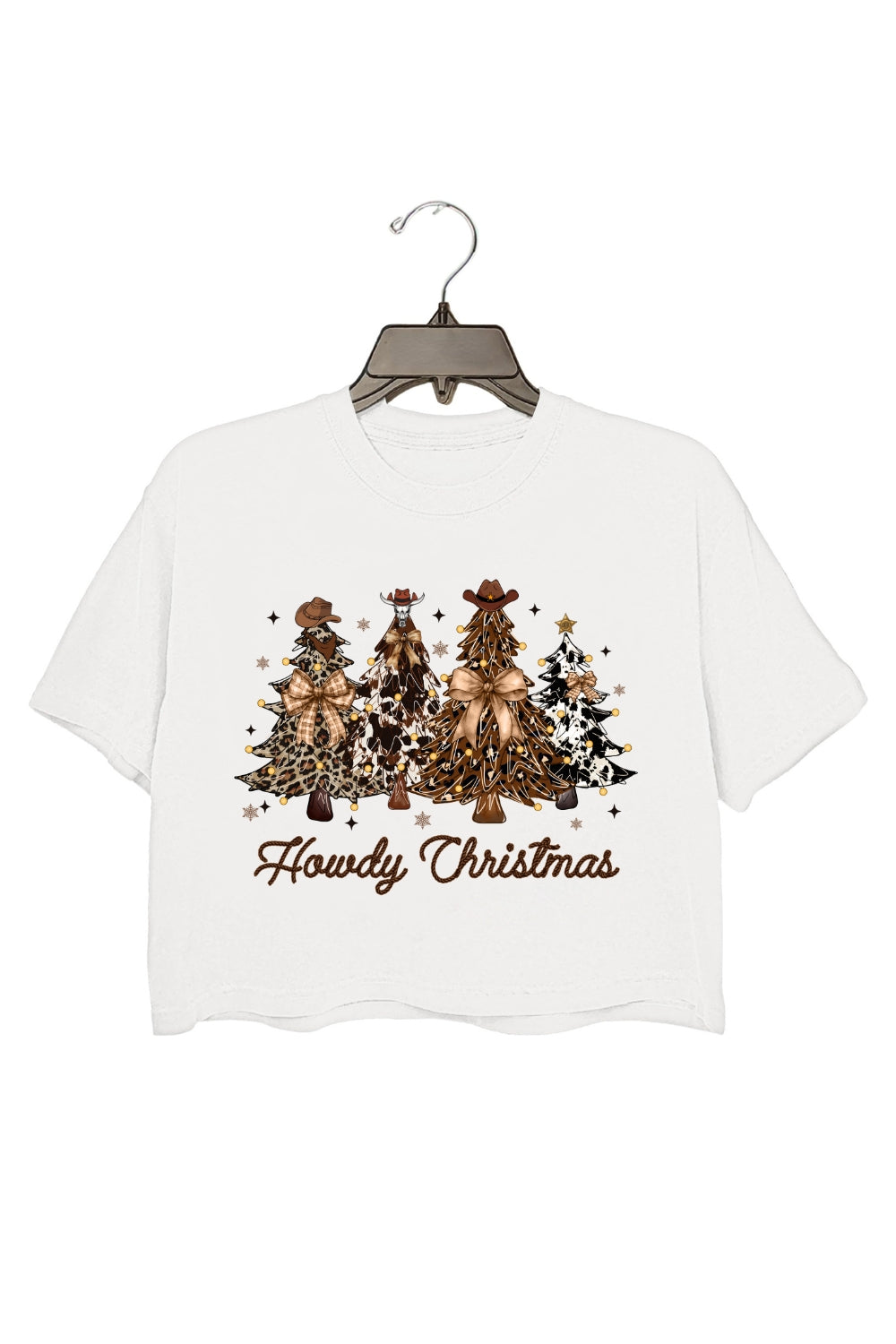 Howdy Christmas Western Crop Top For Women