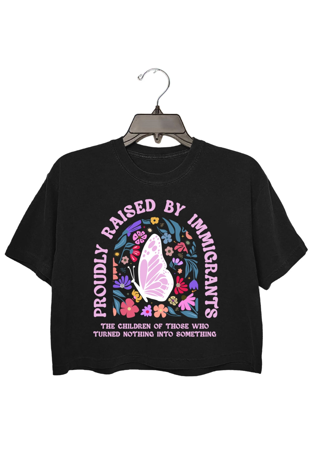 Proudly Raised By Immigrants Crop Top For Women