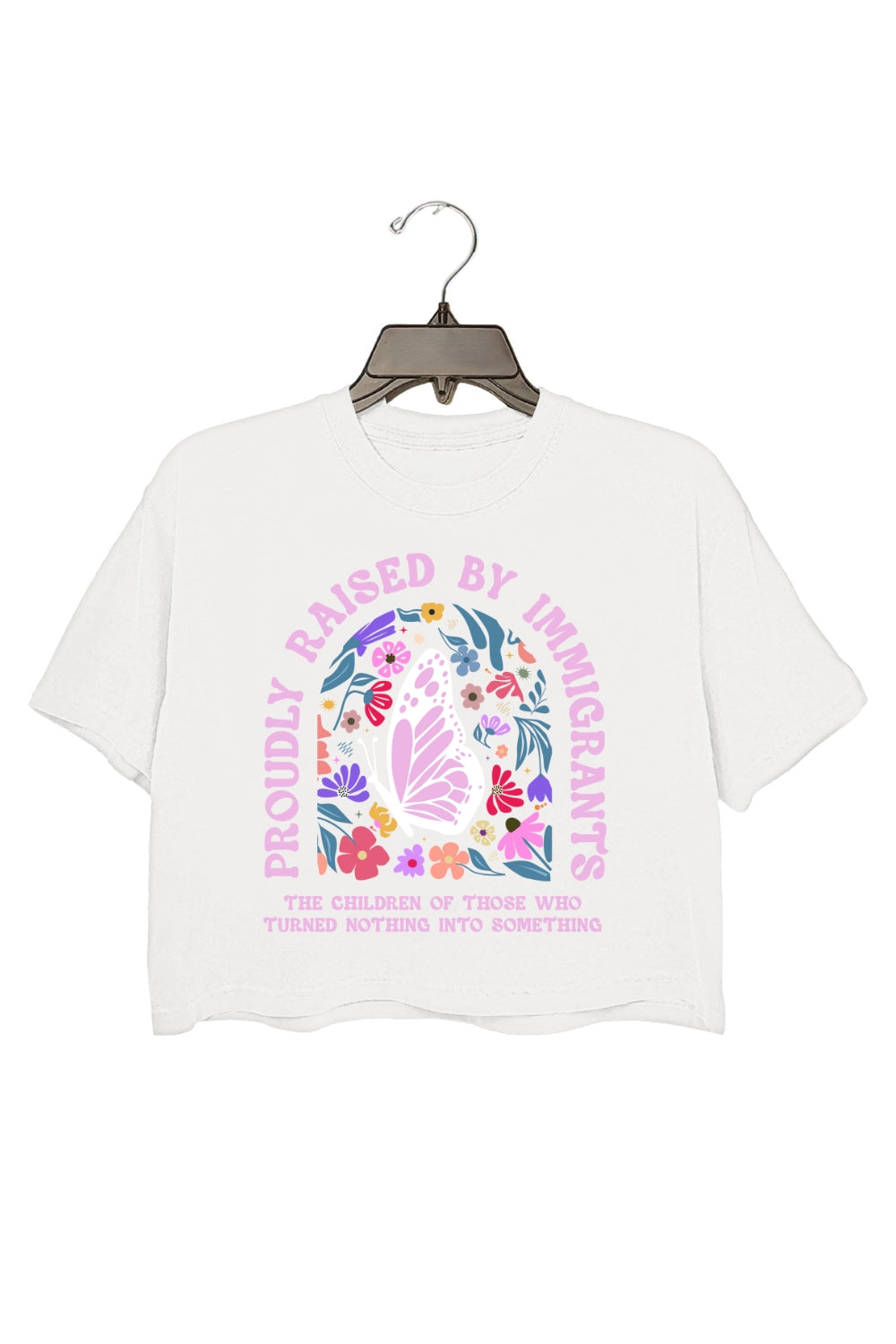 Proudly Raised By Immigrants Crop Top For Women