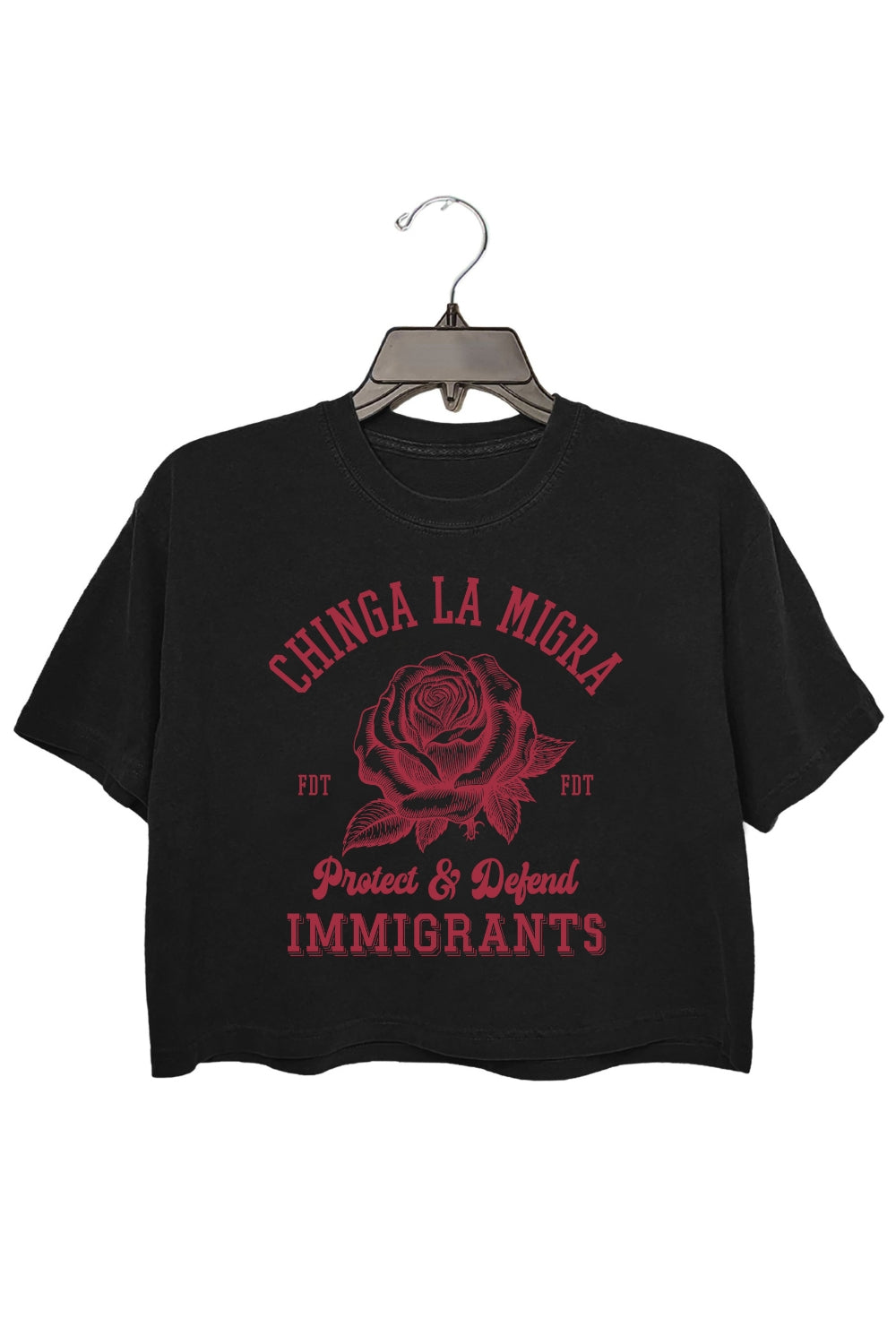 Chinga La Migra FDT Crop Top For Women