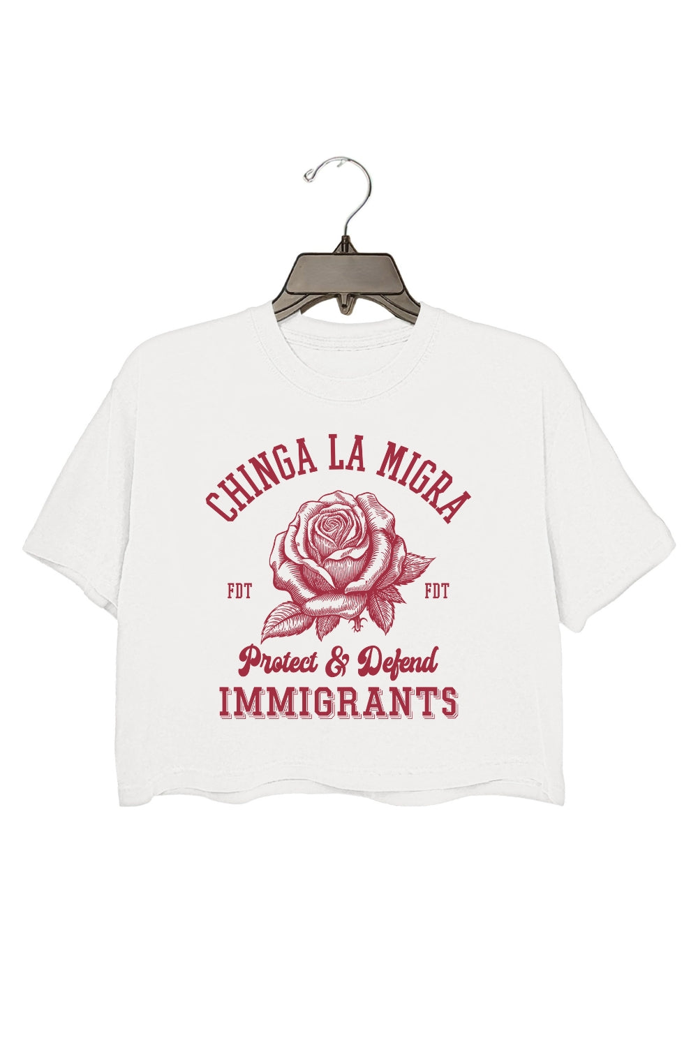 Chinga La Migra FDT Crop Top For Women